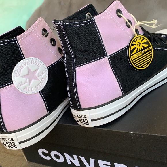 CONVERSE CTAS HI BLACK/MAGNET BLACK/WHITE MENS - Picture 14 of 16